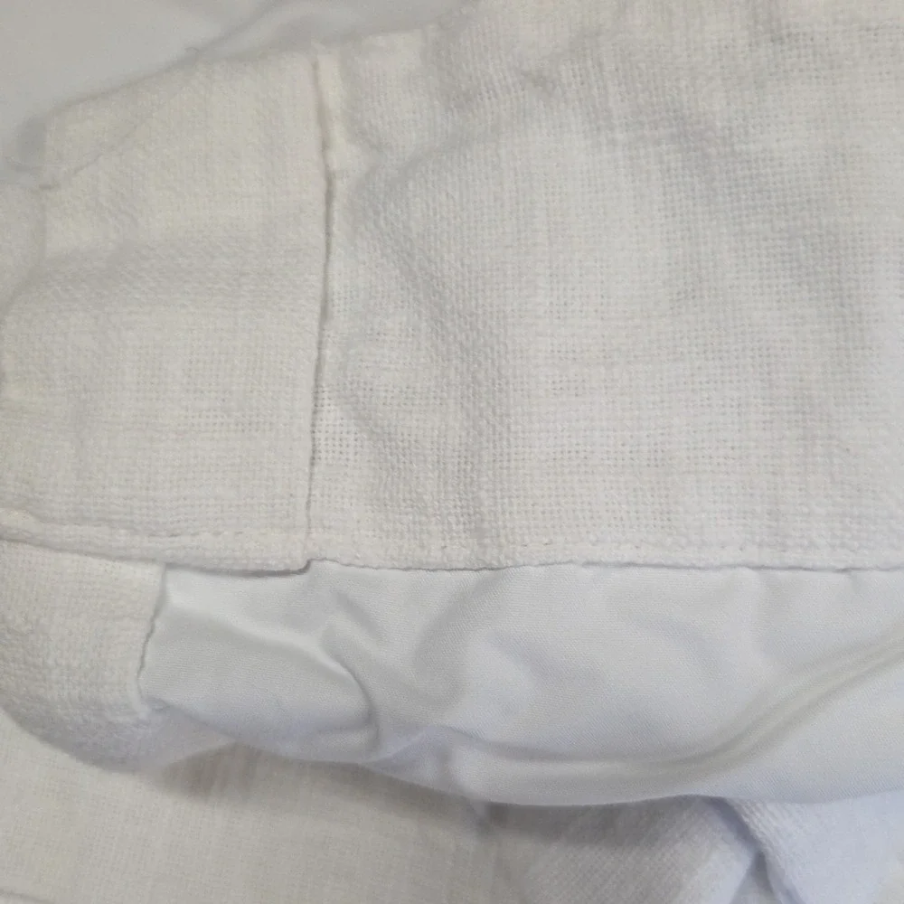 Quince Texture True Blackout Curtain 1  Panel White 48x84 Textured Cotton Lined